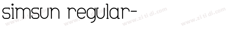 simsun regular字体转换